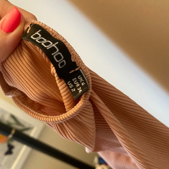 Pink Ribbed Bodysuit - Picture 2 of 2